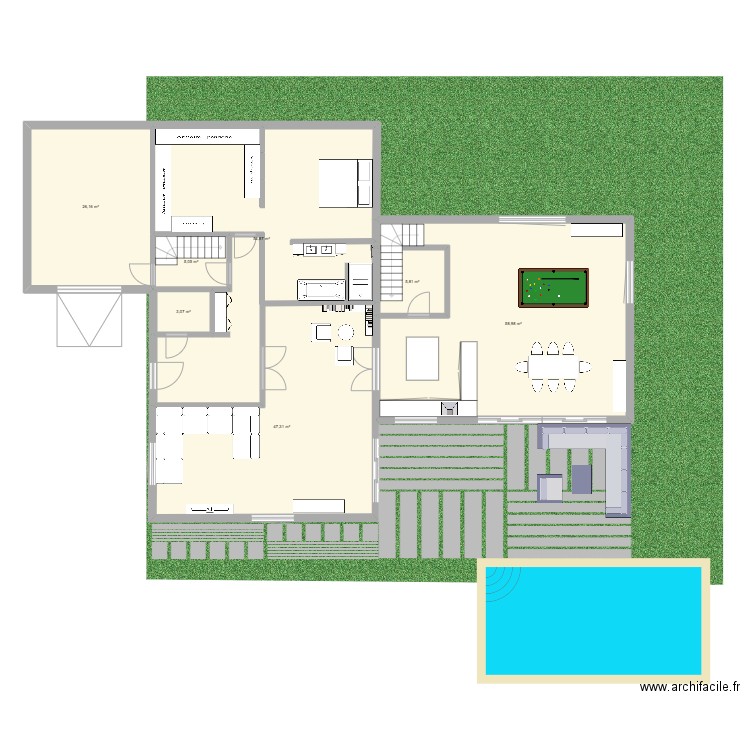 Maison Wavre. Plan de 23 pièces et 401 m2