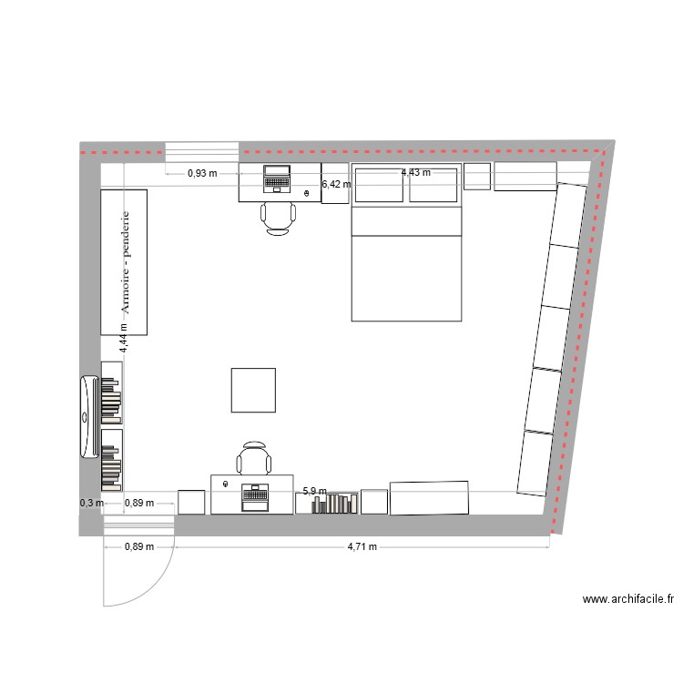 Chambre nounou  2. Plan de 0 pièce et 0 m2