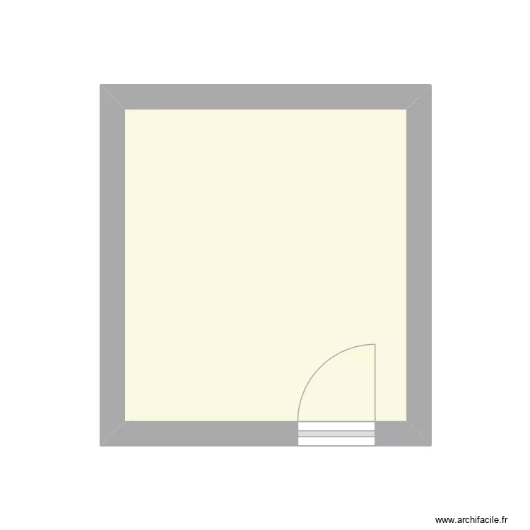 VISEUR CAVE 2TAT INITIAL. Plan de 1  et 9 m²