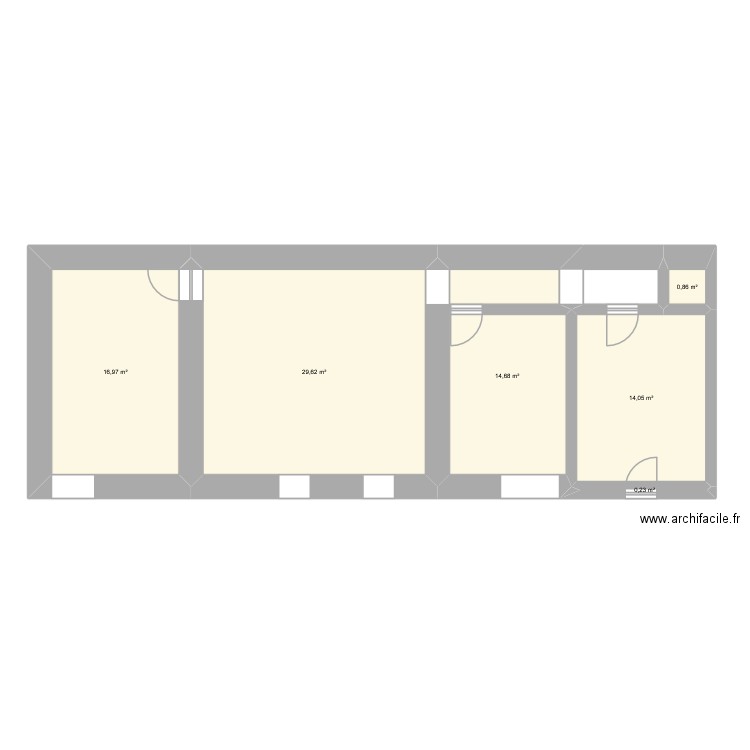 st michel jeff. Plan de 6 pièces et 76 m2