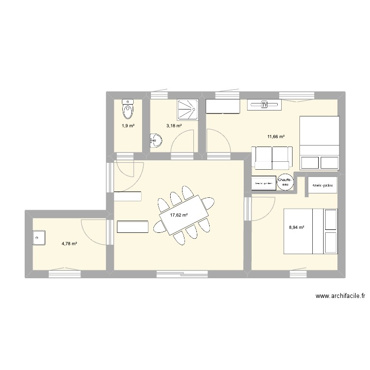 appartement du cimetiere. Plan de 0 pièce et 0 m2