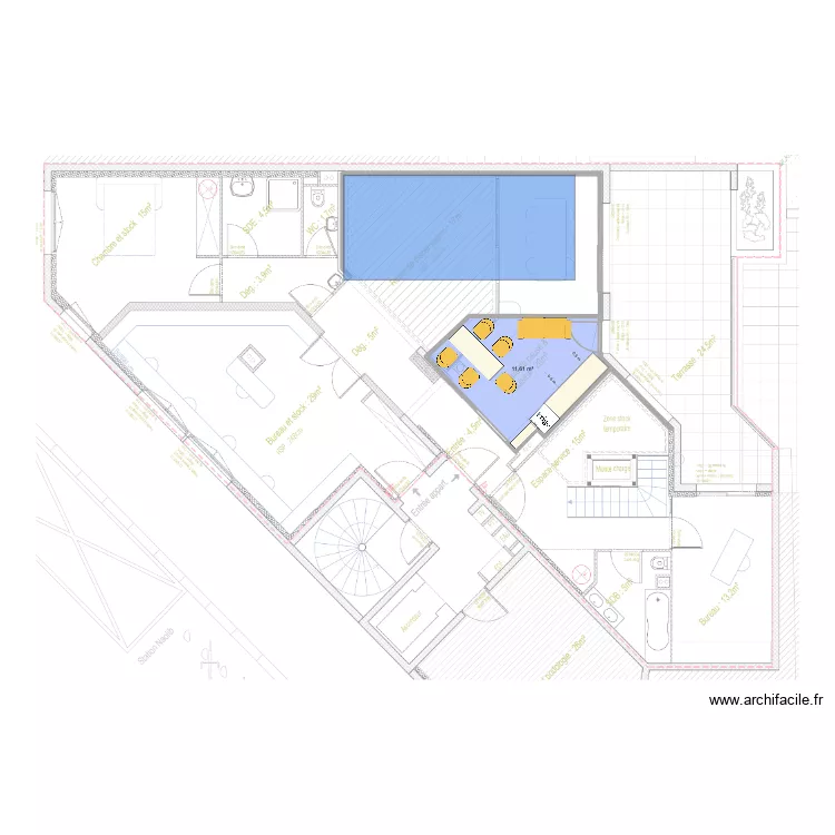 Appartement bonnes cotes implantation mékapharm. Plan de 1 et 12 m² Appartement bonnes cotes implantation mékapharm. Plan de 1 et 12 m²