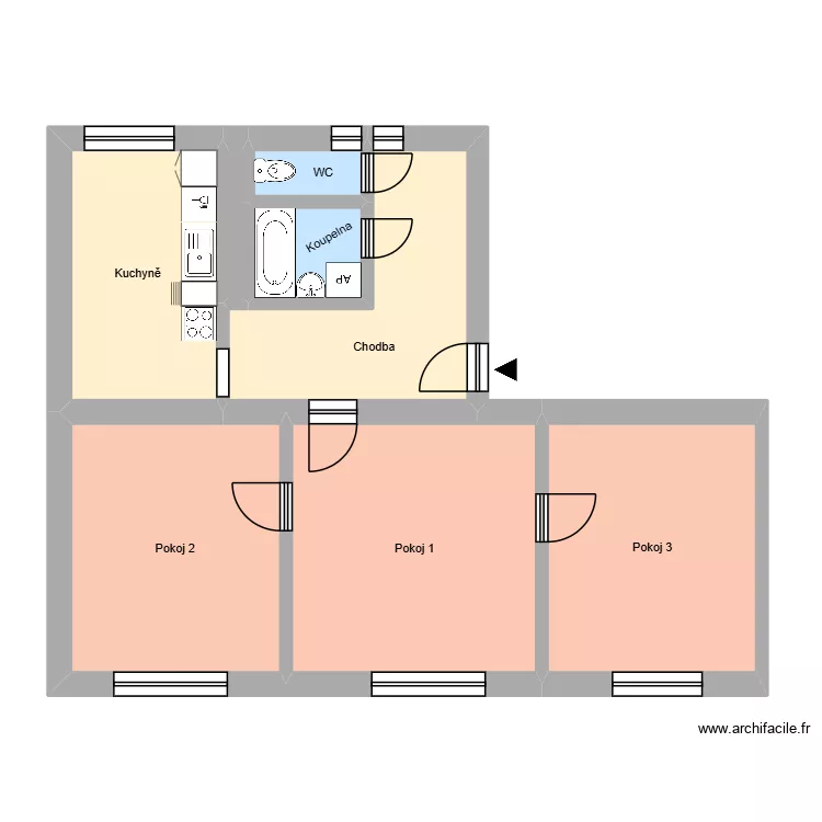 Hlavní třída 258, byt 6. Plan de 12 et 193 m² Hlavní třída 258, byt 6. Plan de 12 et 193 m²