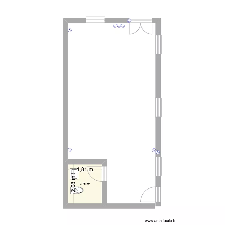 boutique. Plan de 1 et 4 m² boutique. Plan de 1 et 4 m²