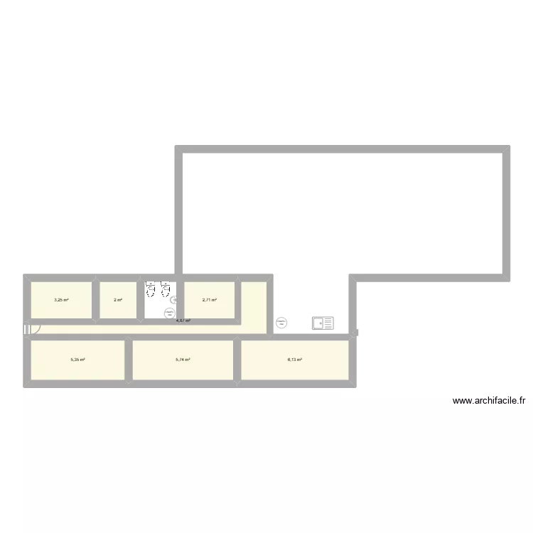 depot. Plan de 7  et 30 m²