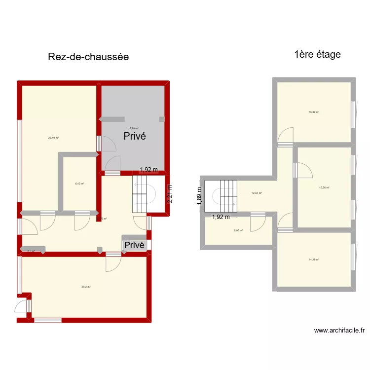 Maison Maubeuge - Apr&egrave;s travaux. Plan de 