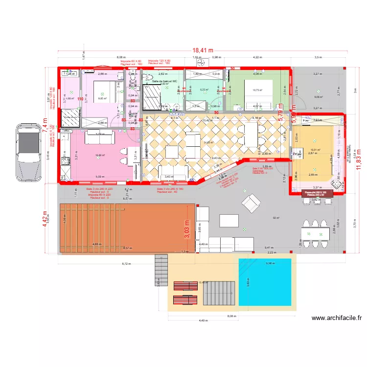 Villa Cocotte Ducos Moonette archi. Plan de Villa Cocotte Ducos Moonette archi. Plan de