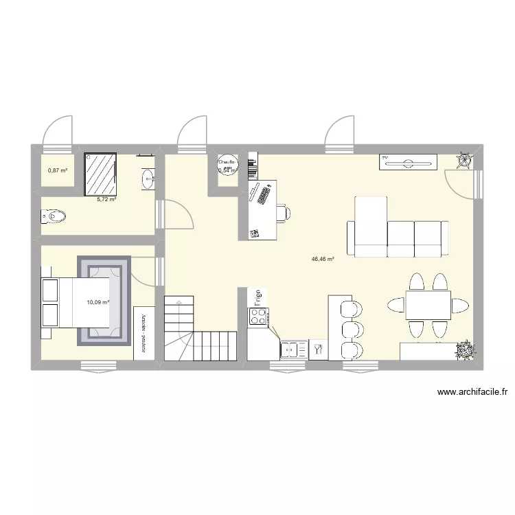 Maison du 25/03/2026. Plan de 5 et 64 m² Maison du 25/03/2026. Plan de 5 et 64 m²