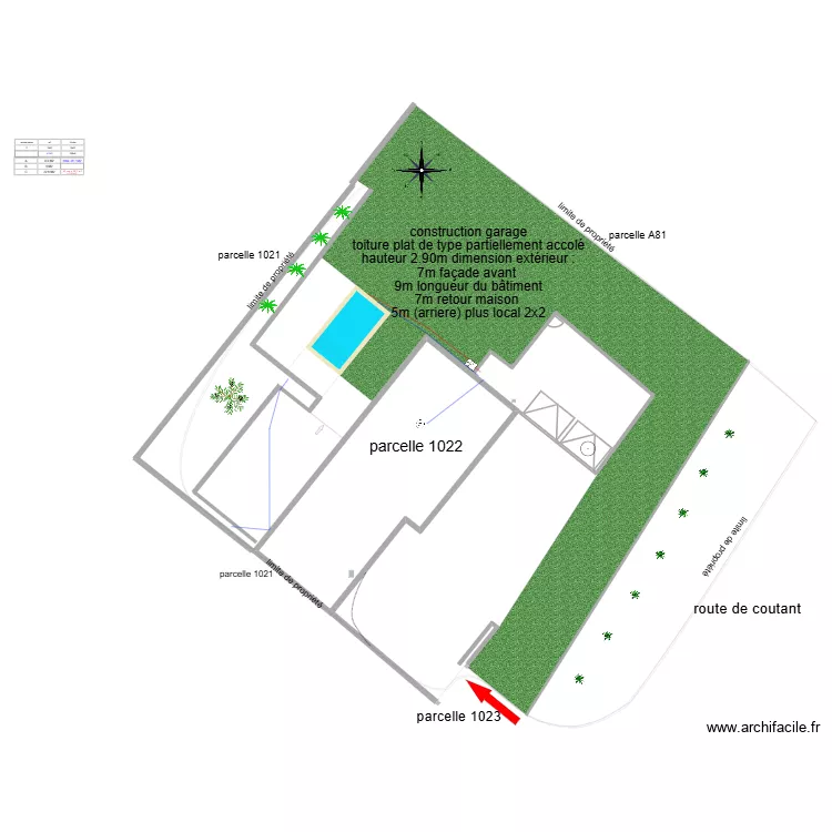 PLAN PC2 garageok. Plan de 5  et 330 m²