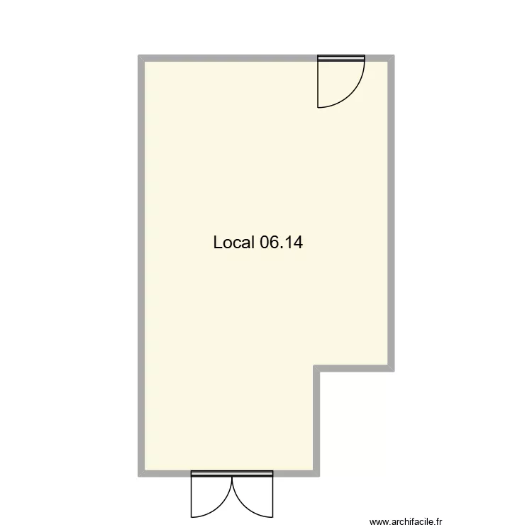 Local 06.14 SMB. Plan de 1 pièce et 27 m²