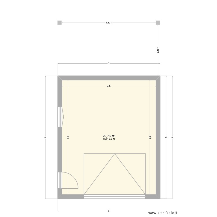 GARAGE1. Plan de 1 pièce et 26 m2