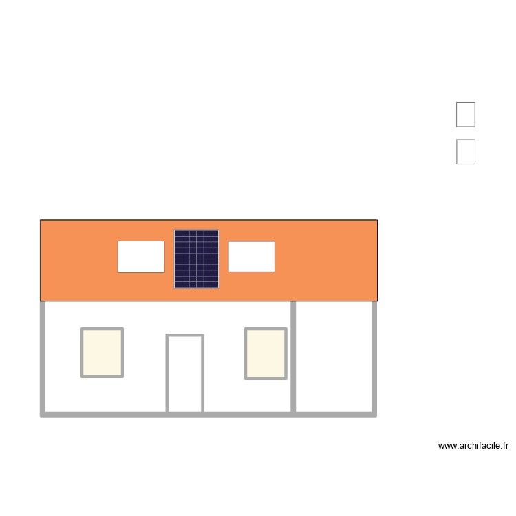 Plan de merde de con de merde - façade. Plan de 0 pièce et 0 m2