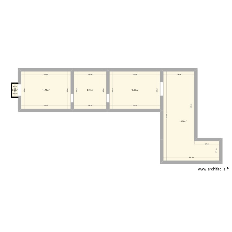 st g 2eme. Plan de 5 pièces et 66 m2