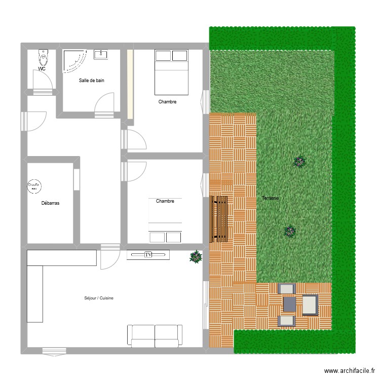 cran . Plan de 8 pièces et 131 m2