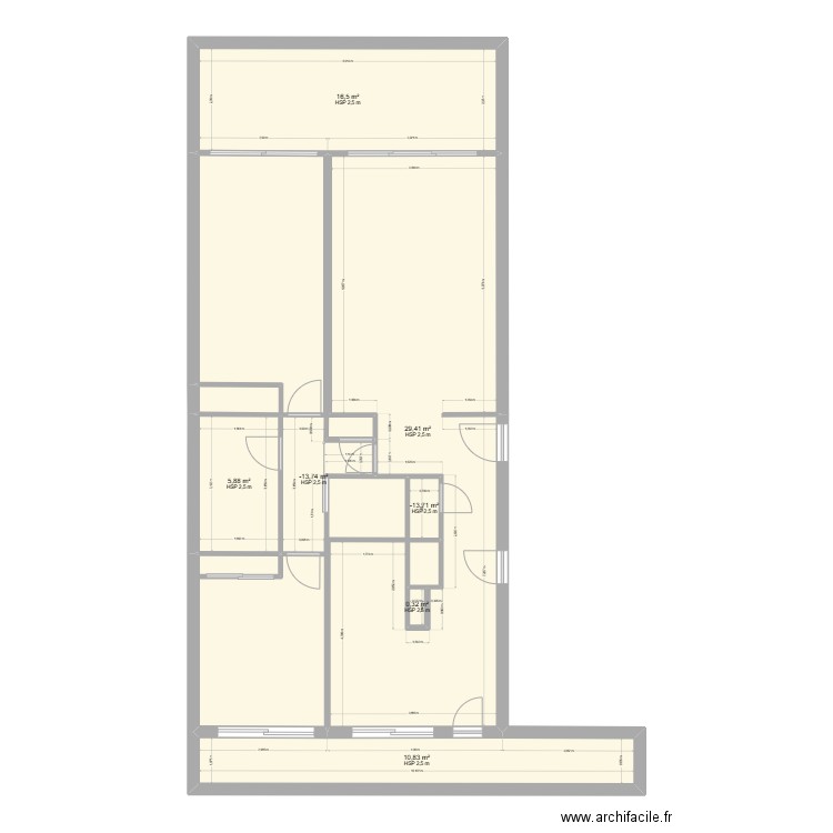 SELVE 16. Plan de 7 pièces et 83 m2