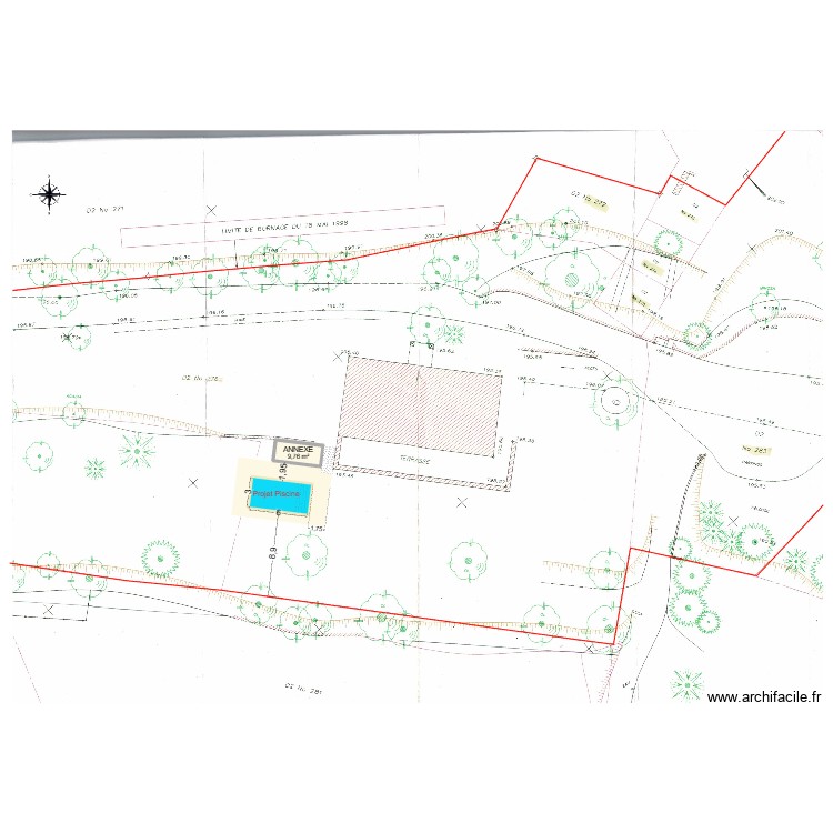 DP PISCINE BERCHER. Plan de 0 pièce et 0 m2