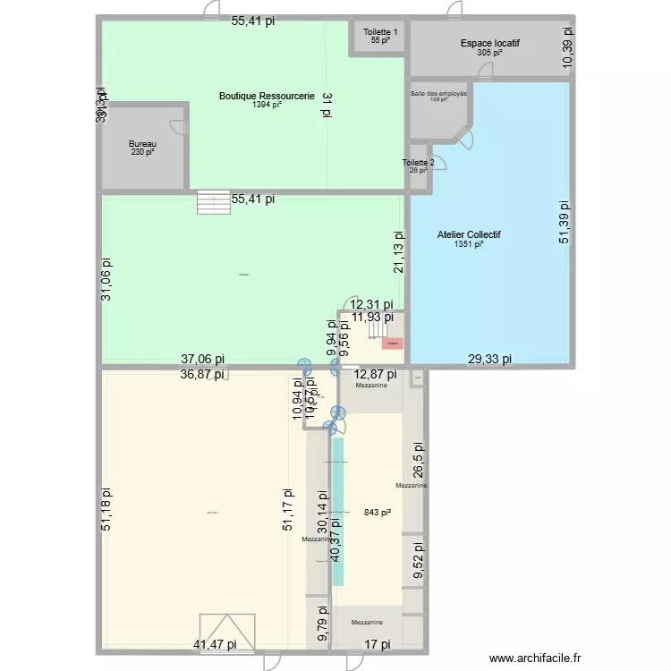 R&eacute;-Ut&icirc;les_Plan. Plan de 13  et 759 m²