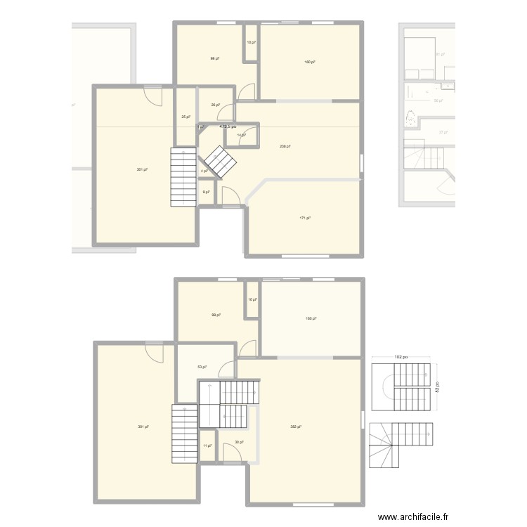 LM_maison. Plan de 69 pièces et 603 m2
