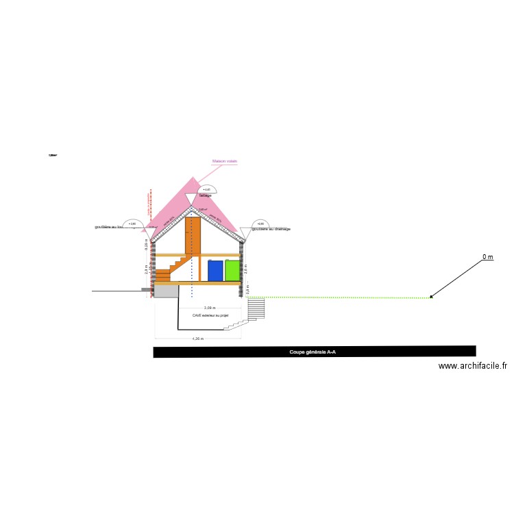 VUE COTE GAUCHE AVEC VU INTERNE 5. Plan de 0 pièce et 0 m2