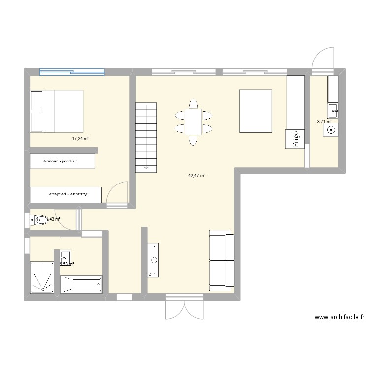 maison 4 biblio . Plan de 0 pièce et 0 m2