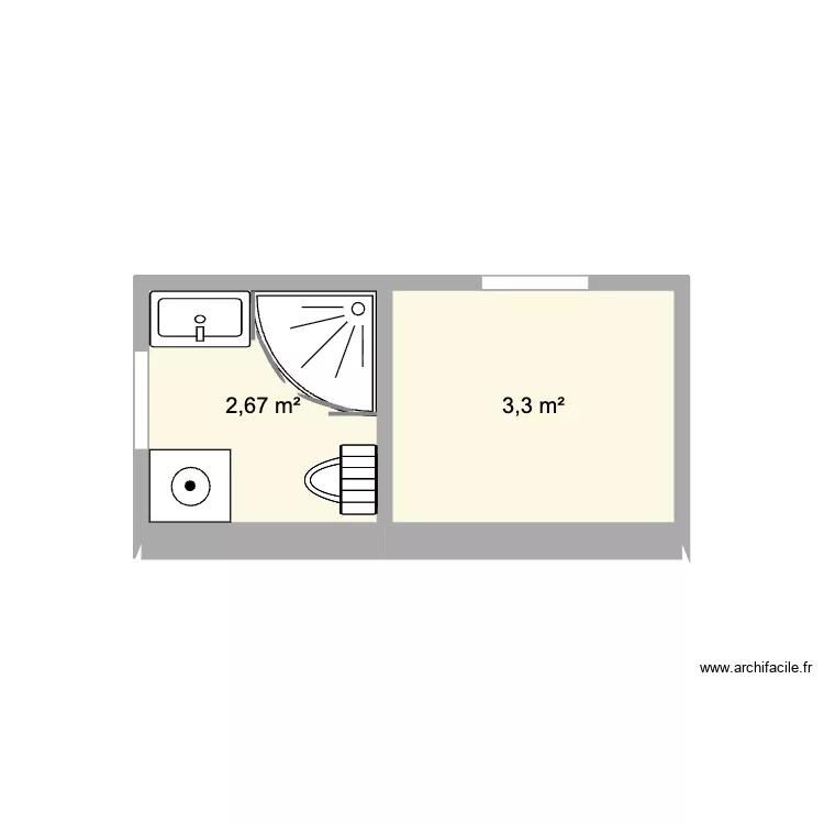 Popincourt v0. Plan de 2 Pièces et 6 m² Popincourt v0. Plan de 2 Pièces et 6 m²