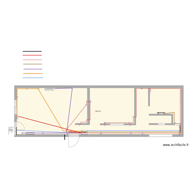 prises-radiateurs-clim final. Plan de 1 pièce et 97 m2