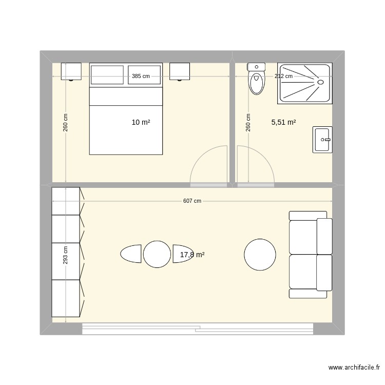 Plan gîte Trillade. Plan de 0 pièce et 0 m2