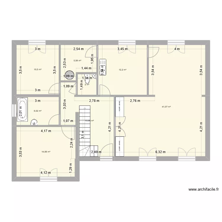 MAISON FRANCUEIL. Plan de 8  et 106 m²