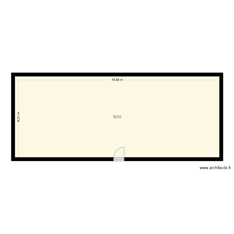maison. Plan de 1 pièce et 100 m2