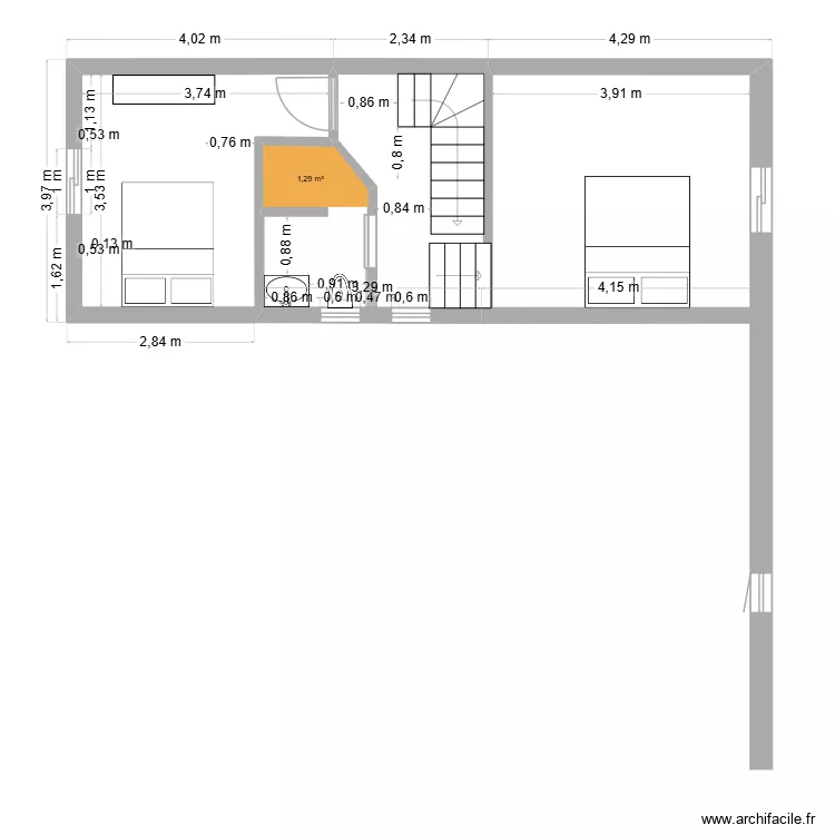PLAN AGRANDISSEMENT COTE. Plan de 