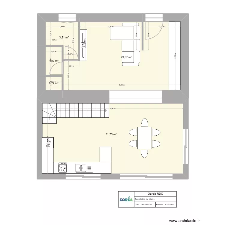 garcia P2. Plan de 13  et 121 m²