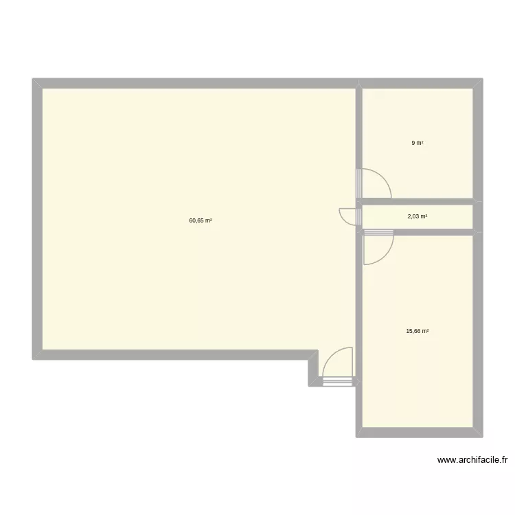 plan1. Plan de 4 pièces et 87 m²