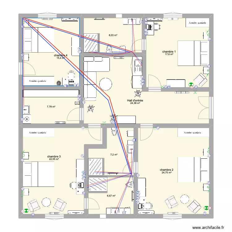 maison Alsagro final sanitaire. Plan de 