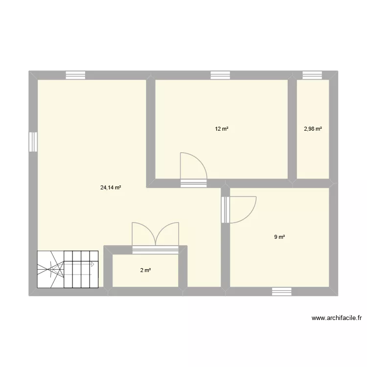 SOUBIAN 1. Plan de 5 Pièces et 50 m²