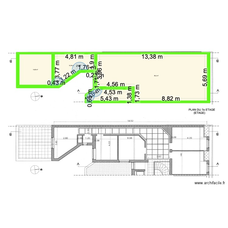 130104. Plan de 5 pièces et 103 m2