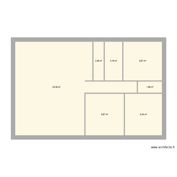 SAMMARUT Elliot. Plan de 7 pièces et 81 m2