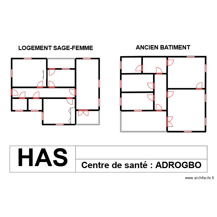 Plan Adrogbo. Plan de 0 pièce et 0 m2