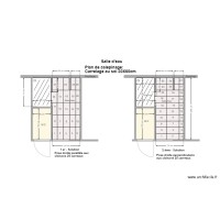 Plan de calepinage du carrelage au sol 30x60 Salle d'eau