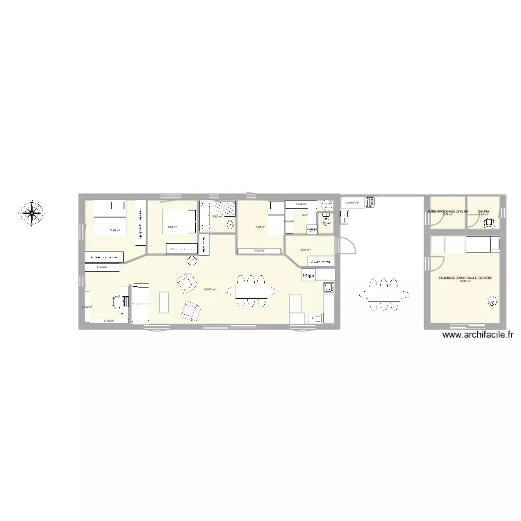 BRET 2025. Plan de 11  et 122 m²