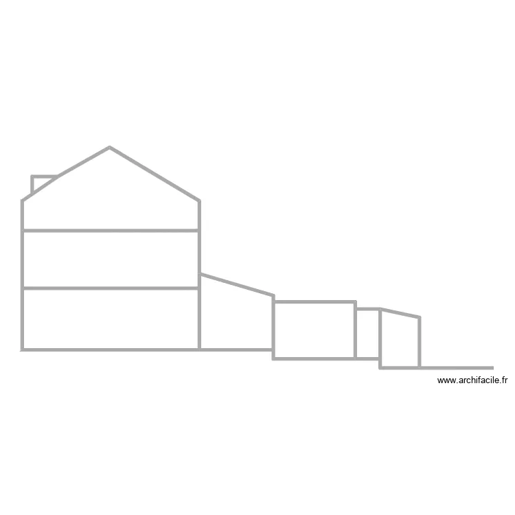 DP coupe. Plan de 7  et 86 m²