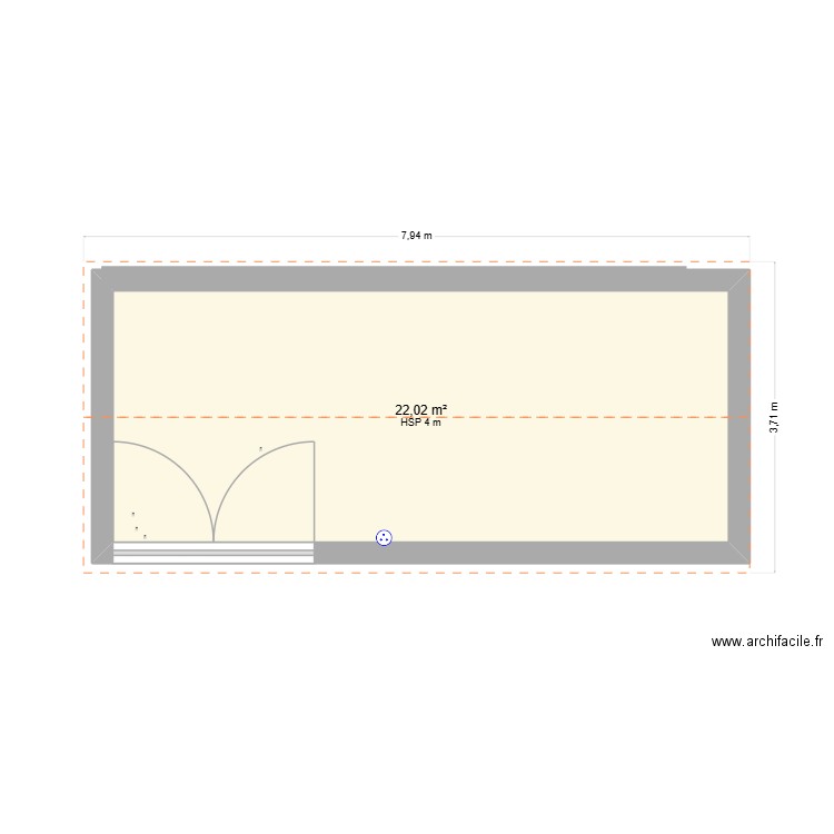garage terssac 9 route d'albi. Plan de 1 pièce et 22 m2