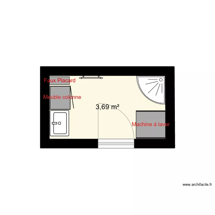 Playtime SDB. Plan de 1 et 4 m² Playtime SDB. Plan de 1 et 4 m²