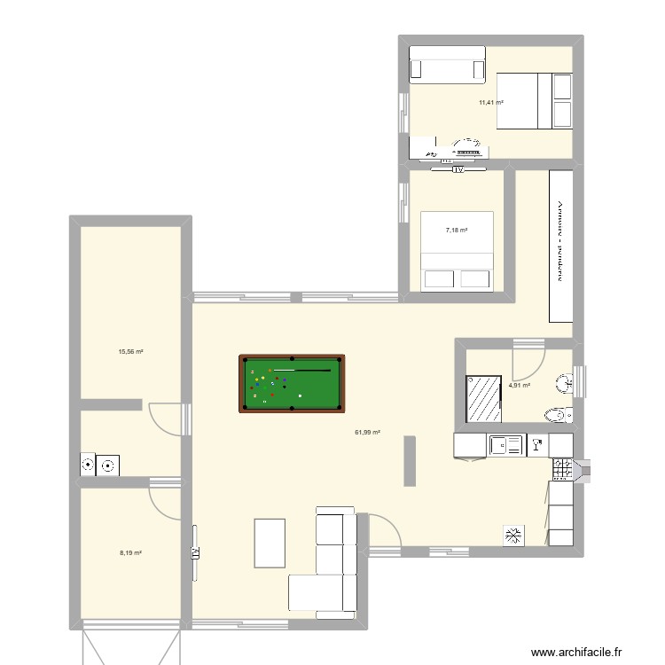 Maison travaux. Plan de 0 pièce et 0 m2