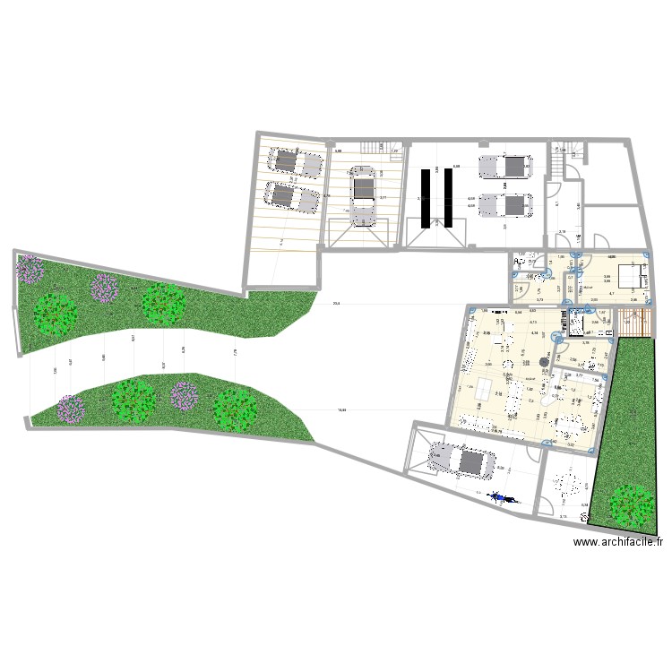 new home. Plan de 3 pièces et 83 m2