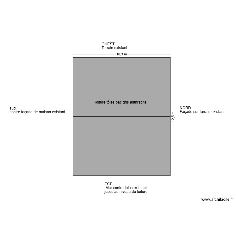 TOIT. Plan de 0 pièce et 0 m2