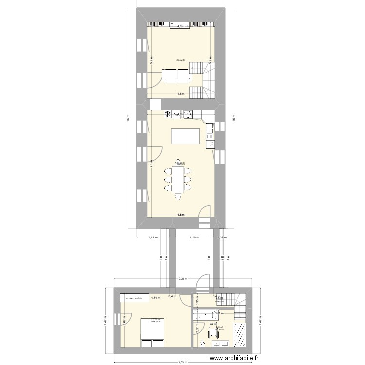 essai 2. Plan de 10 pièces et 228 m2