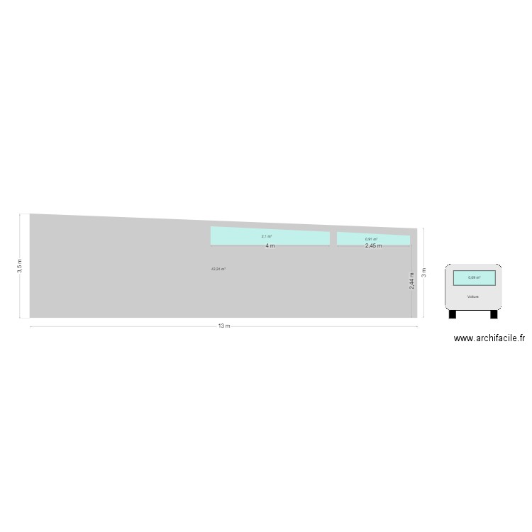 Projet Maison façade GAUCHE. Plan de 0 pièce et 0 m2