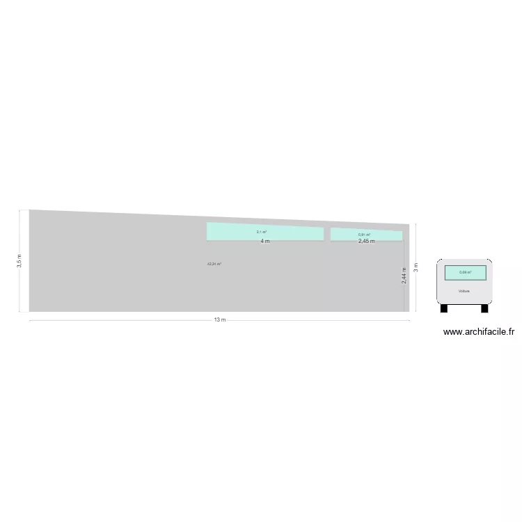 Projet Maison fa&ccedil;ade GAUCHE. Plan de 