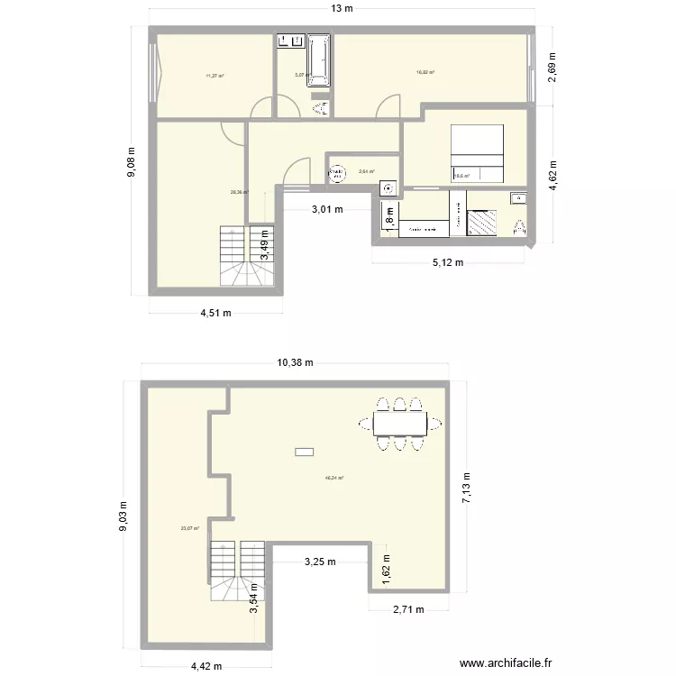 appart costa. Plan de 8 et 152 m² appart costa. Plan de 8 et 152 m²