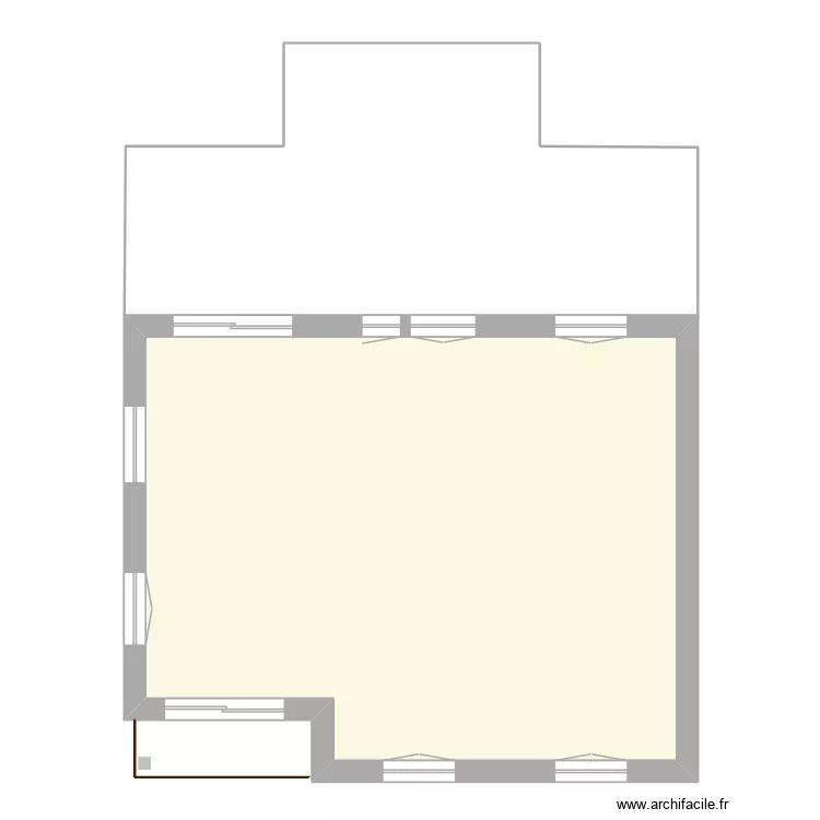 Plan RDC maison. Plan de 1  et 116 m²